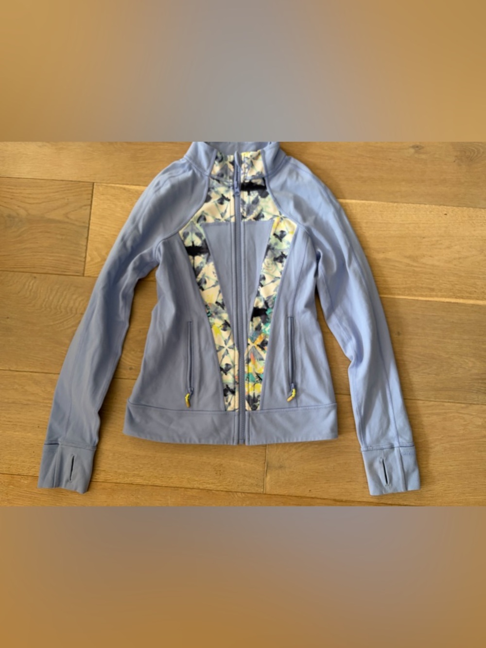 Ivivva by lululemon define jacket athlesiure zip up in light blue - estimated 12